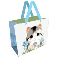 Пакет подарочный 32*26*12см MESHU "Cute kitten", матовая ламинация, 382341