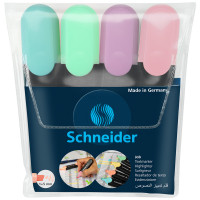 Набор текстовыделителей Schneider "Job" 04цв., пастельные ассорти, 1-5мм, прозрачный чехол/картонная упаковка, 293768 Набор текстовыделителей Schneider "Job" 04цв., пастельные ассорти, 1-5мм, прозрачный чехол/картонная упаковка, 293768