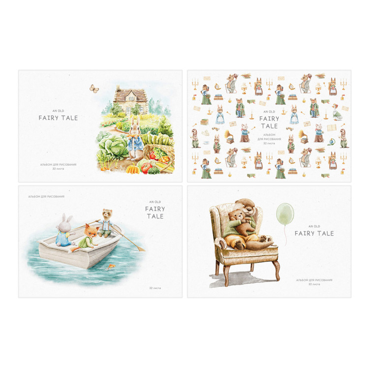 Альбом для рисования 32л., А4, на скрепке BG "Fairy tale", 8 штук, 350592 Альбом для рисования 32л., А4, на скрепке BG "Fairy tale", 8 штук, 350592