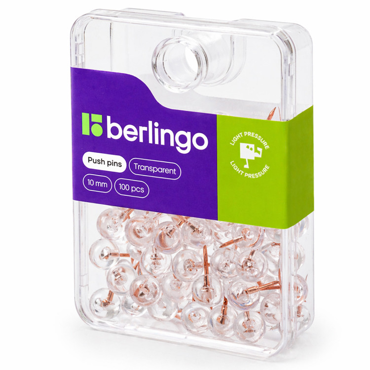 Кнопки силовые Berlingo, 100шт., пластиковый бокс, круглые, прозрачные, розовое золото, 390839 Кнопки силовые Berlingo, 100шт., пластиковый бокс, круглые, прозрачные, розовое золото, 390839