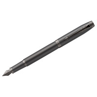 Ручка перьевая Parker "IM Professionals Monochrome Titanium" синяя, 1,0мм, подарочная упаковка, 352784