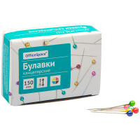 Булавки офисные OfficeSpace, 28мм, 150шт., картонная коробка, 10 штук, 186686 Булавки офисные OfficeSpace, 28мм, 150шт., картонная коробка, 10 штук, 186686