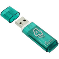 Память Smart Buy "Glossy" 4GB, USB 2.0 Flash Drive, зеленый, 225103 Память Smart Buy "Glossy" 4GB, USB 2.0 Flash Drive, зеленый, 225103