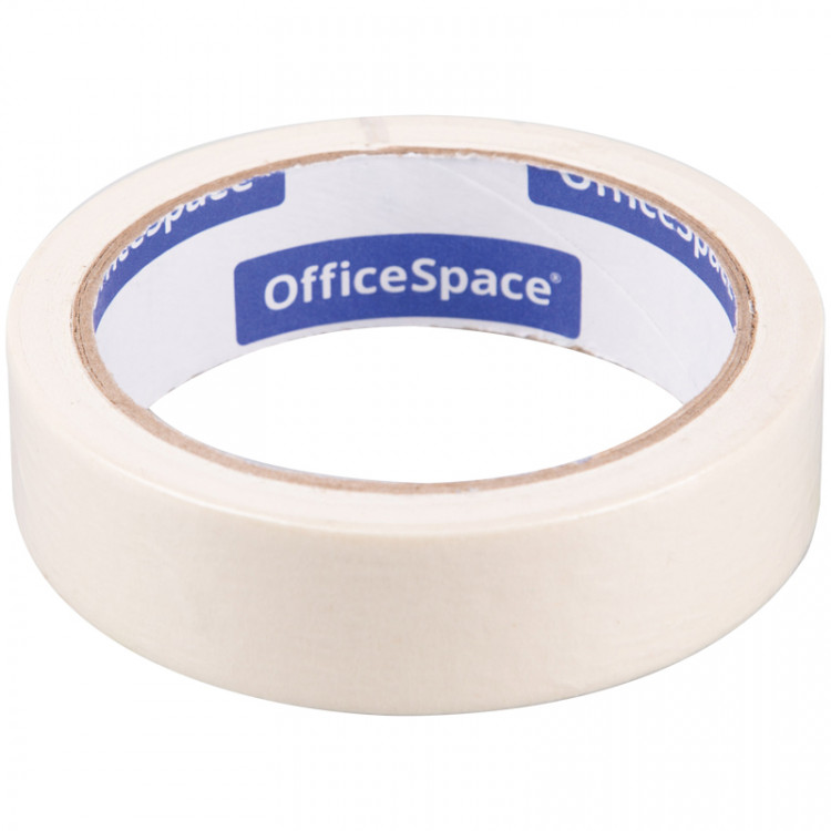 Клейкая лента малярная OfficeSpace, 25мм*25м, ШК, 255782 Клейкая лента малярная OfficeSpace, 25мм*25м, ШК, 255782