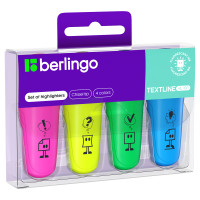 Набор текстовыделителей Berlingo "Textline HL100" мини, 04цв., 1-5мм, европодвес, 319407 Набор текстовыделителей Berlingo "Textline HL100" мини, 04цв., 1-5мм, европодвес, 319407