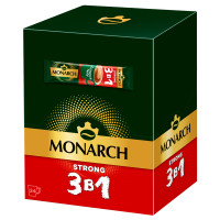 Кофе растворимый Monarch "Strong", 3в1, порошкообразный, порционный, 24 пакетиков*13г, мягкая упаковка, 384377 Кофе растворимый Monarch "Strong", 3в1, порошкообразный, порционный, 24 пакетиков*13г, мягкая упаковка, 384377